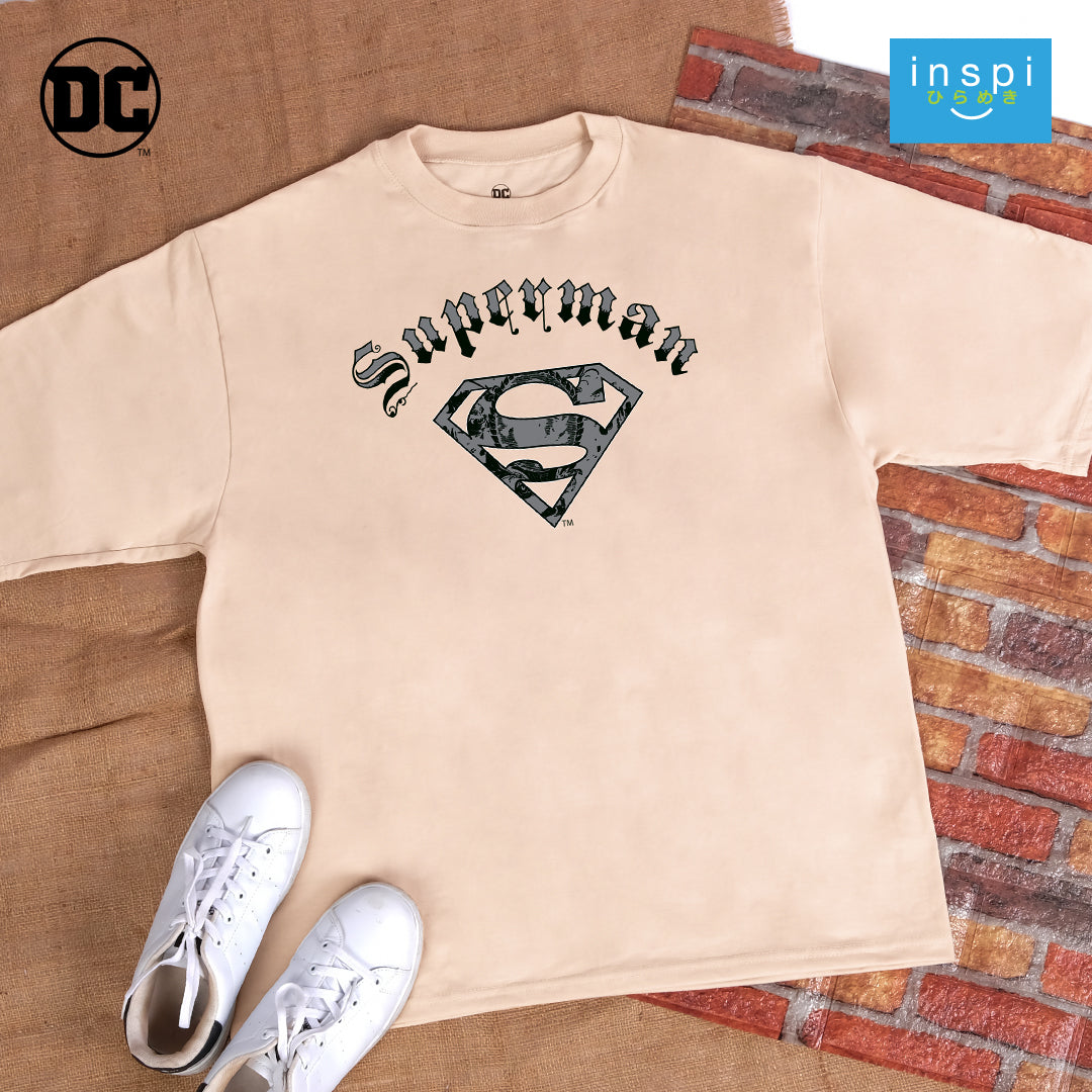Authentic Warner Bros Superman Loose Fit Tattoo Logo Graphic Oversized Tshirt for Men Shirt Women