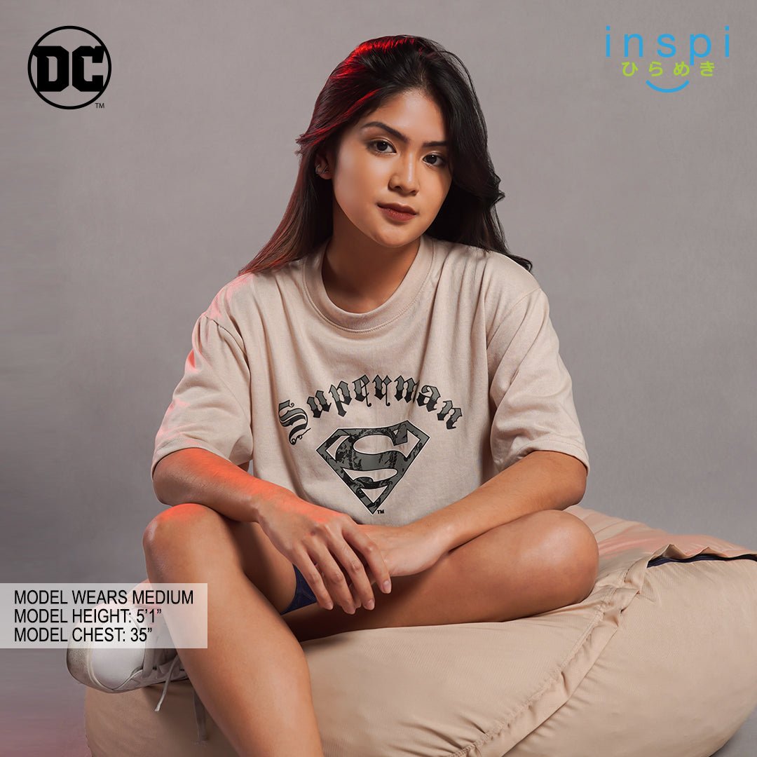 Authentic Warner Bros Superman Loose Fit Tattoo Logo Graphic Oversized Tshirt for Men Shirt Women
