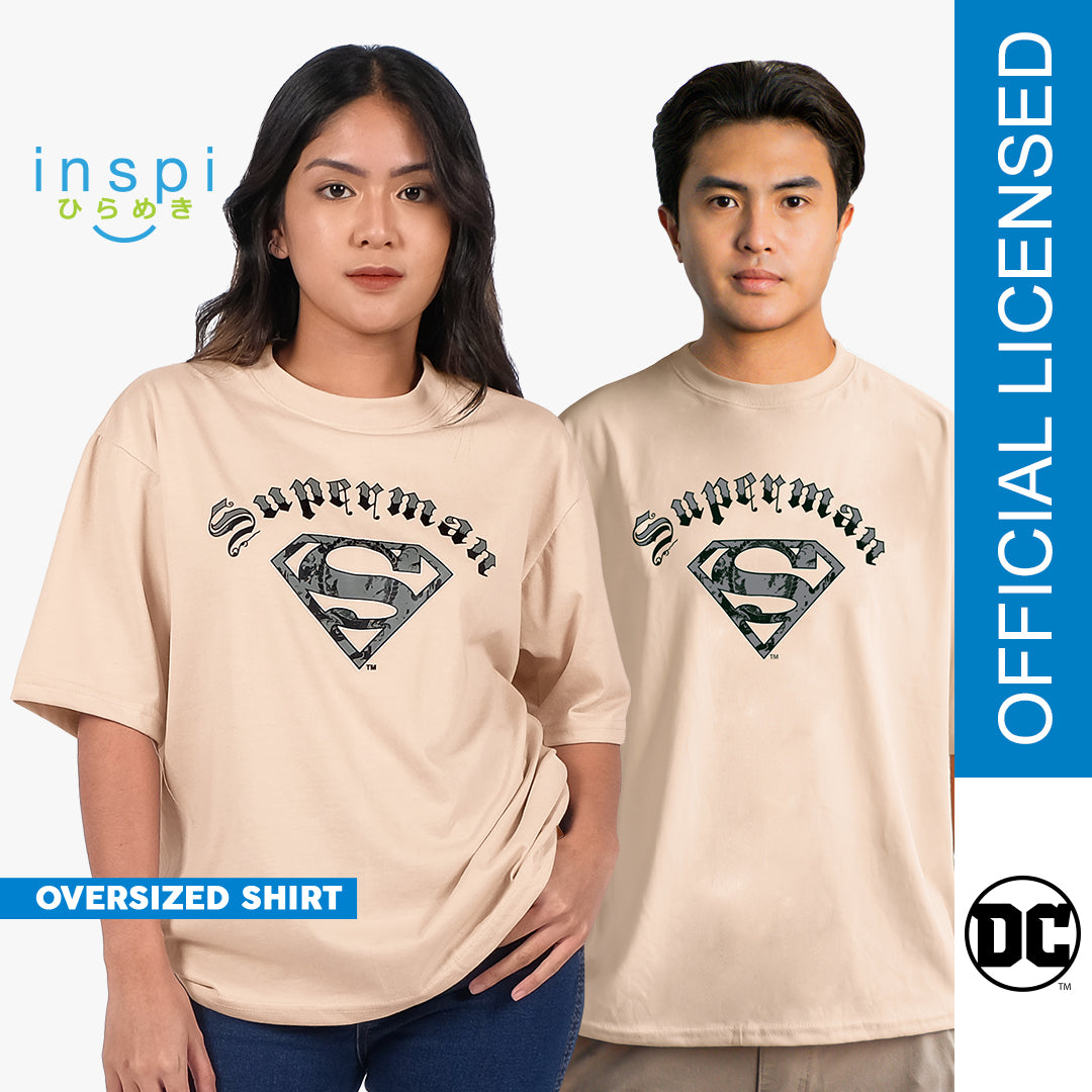 Authentic Warner Bros Superman Loose Fit Tattoo Logo Graphic Oversized Tshirt for Men Shirt Women