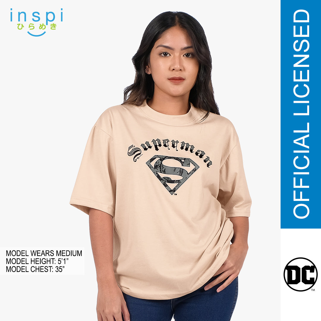 Authentic Warner Bros Superman Loose Fit Tattoo Logo Graphic Oversized Tshirt for Men Shirt Women