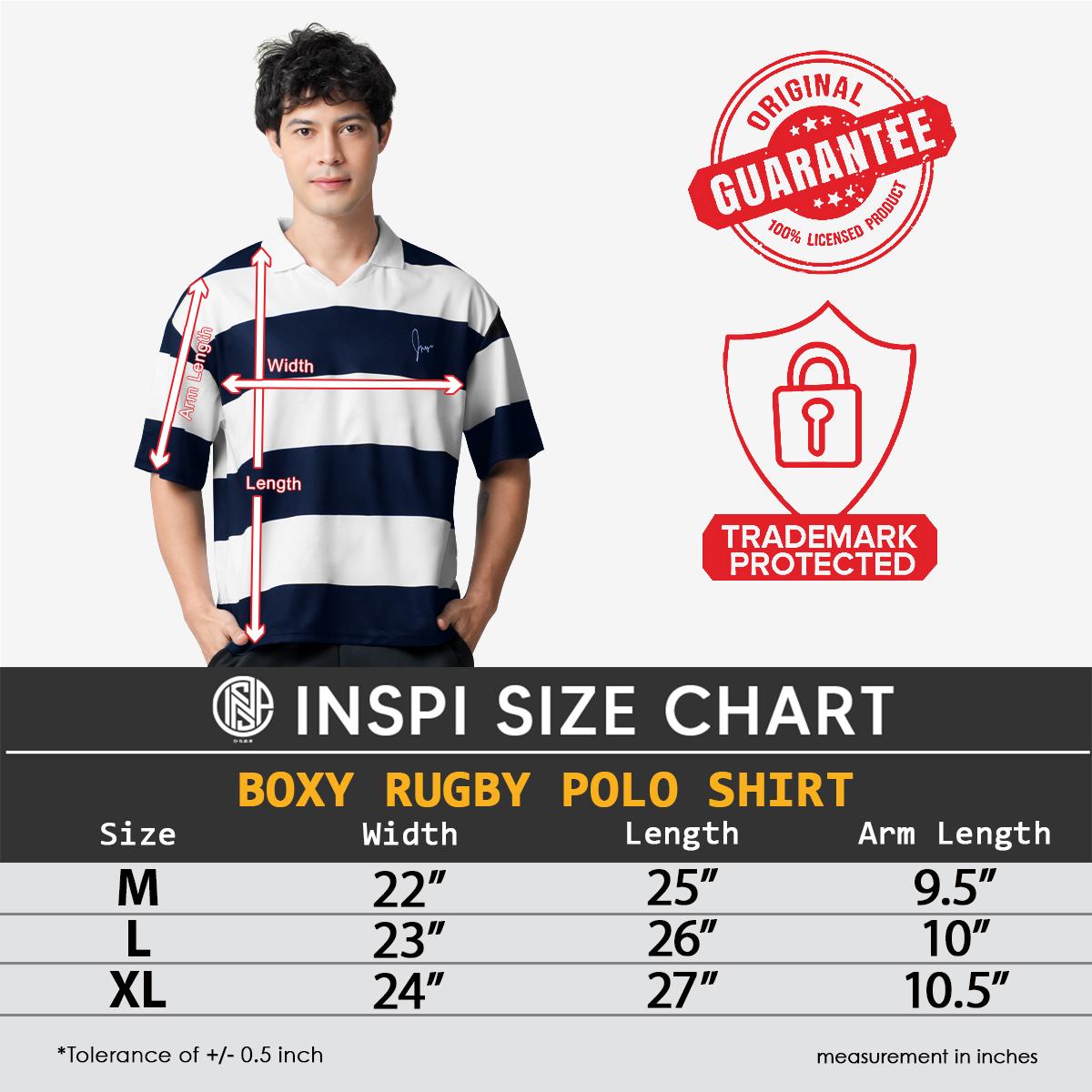 INSPI Rugby Stripes Boxy Drifit Polo Shirt