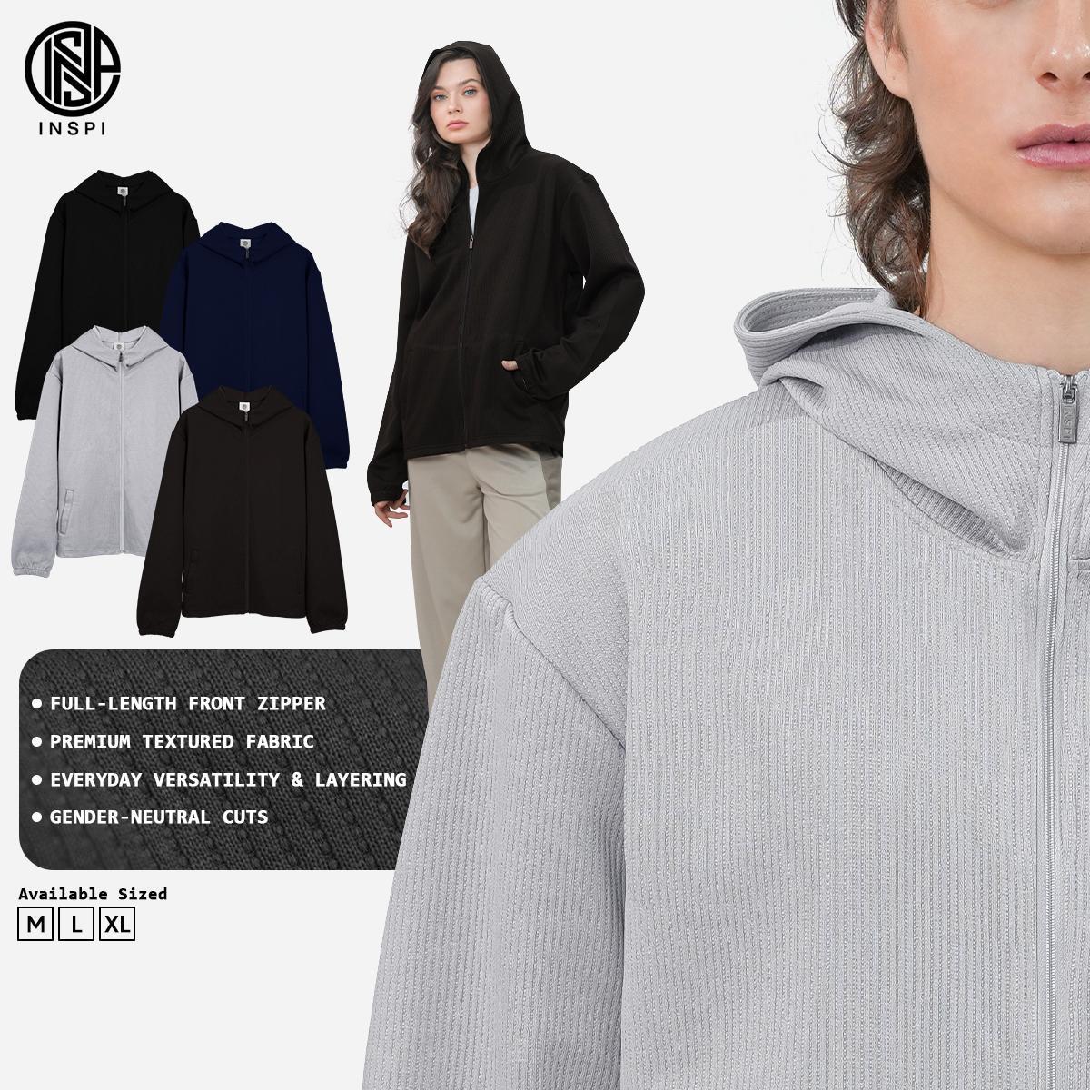 INSPI Textured Hoodie Jacket