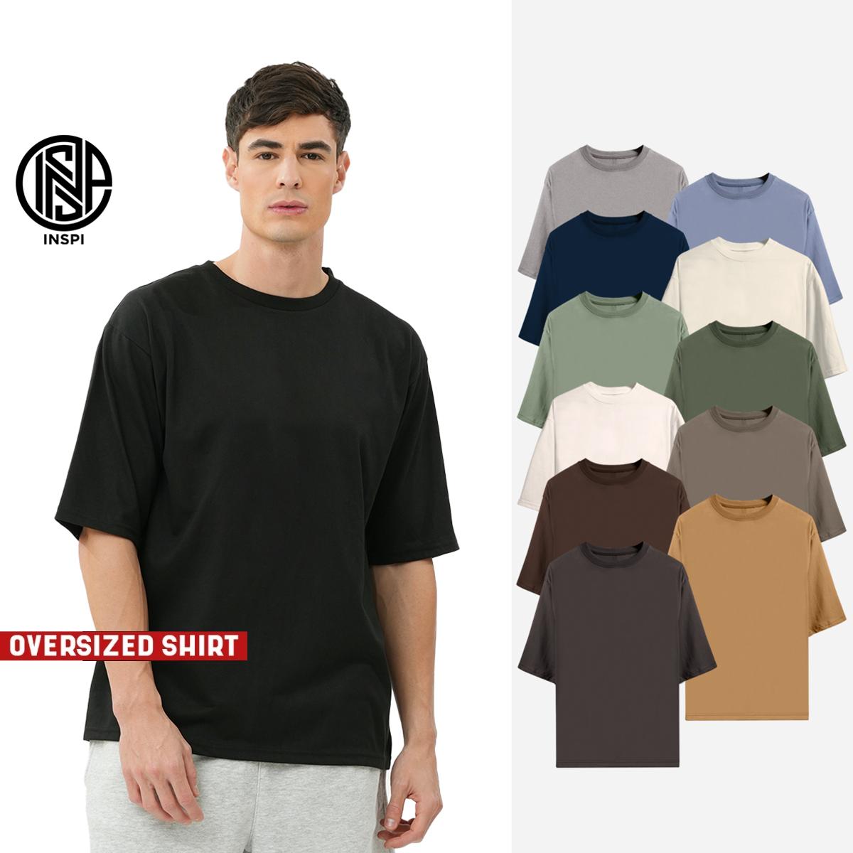 INSPI Basics Premium Black Oversized Shirt Neutrals For Men