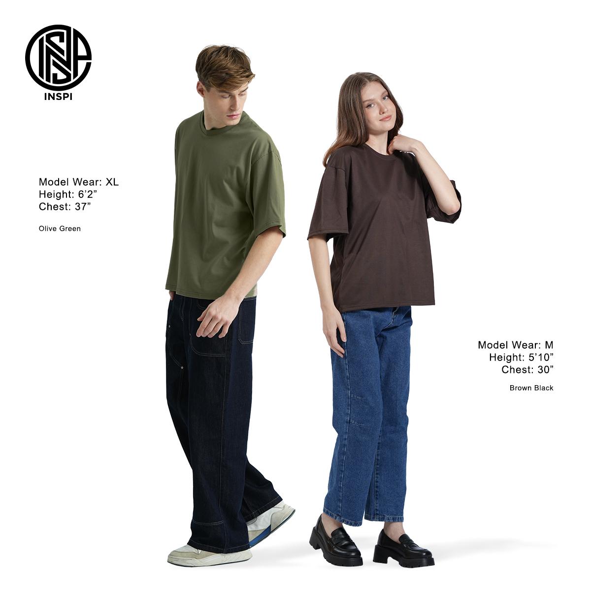 INSPI Plain Boxy Cropped Oversized Tshirt
