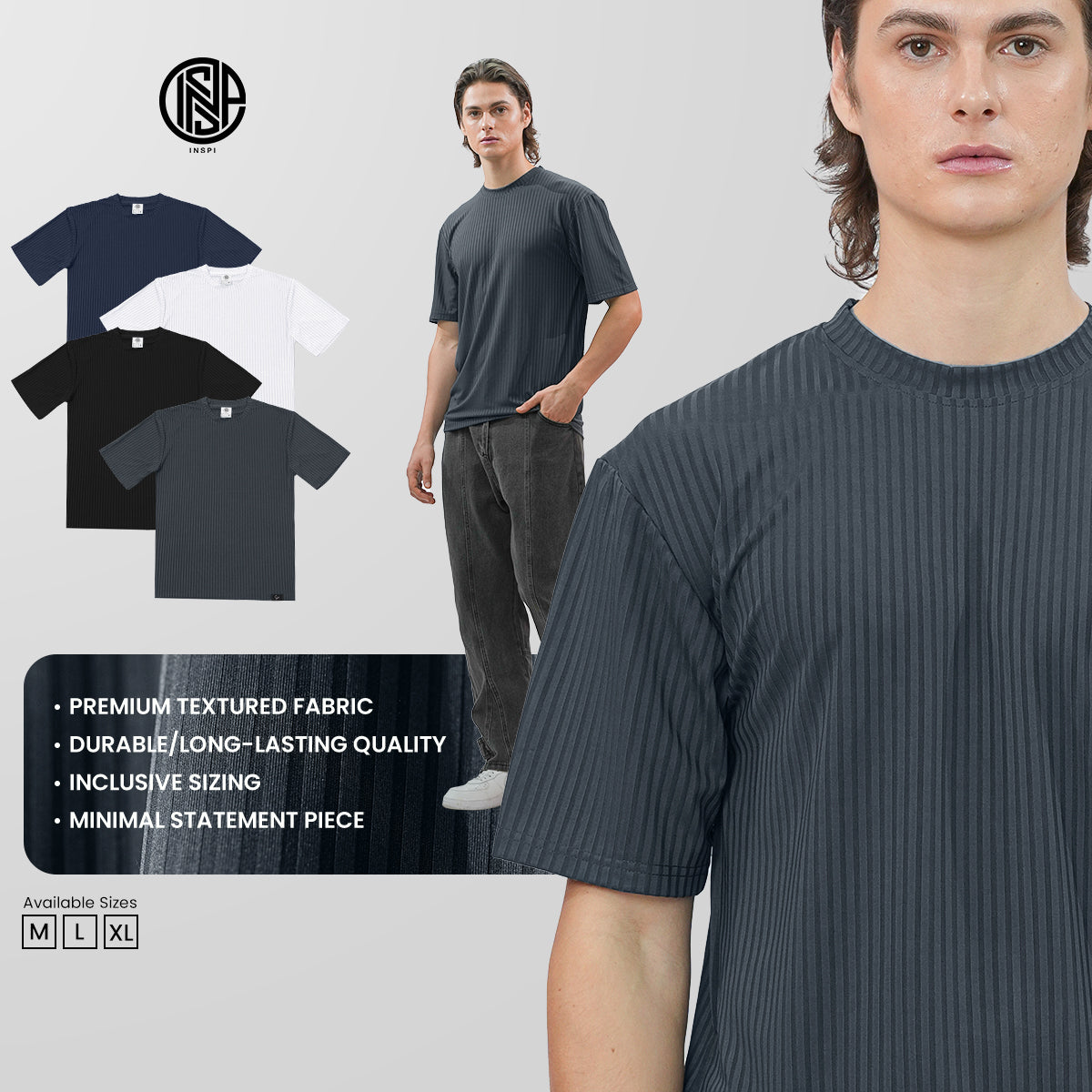 INSPI Relaxed Ribbed Tshirt