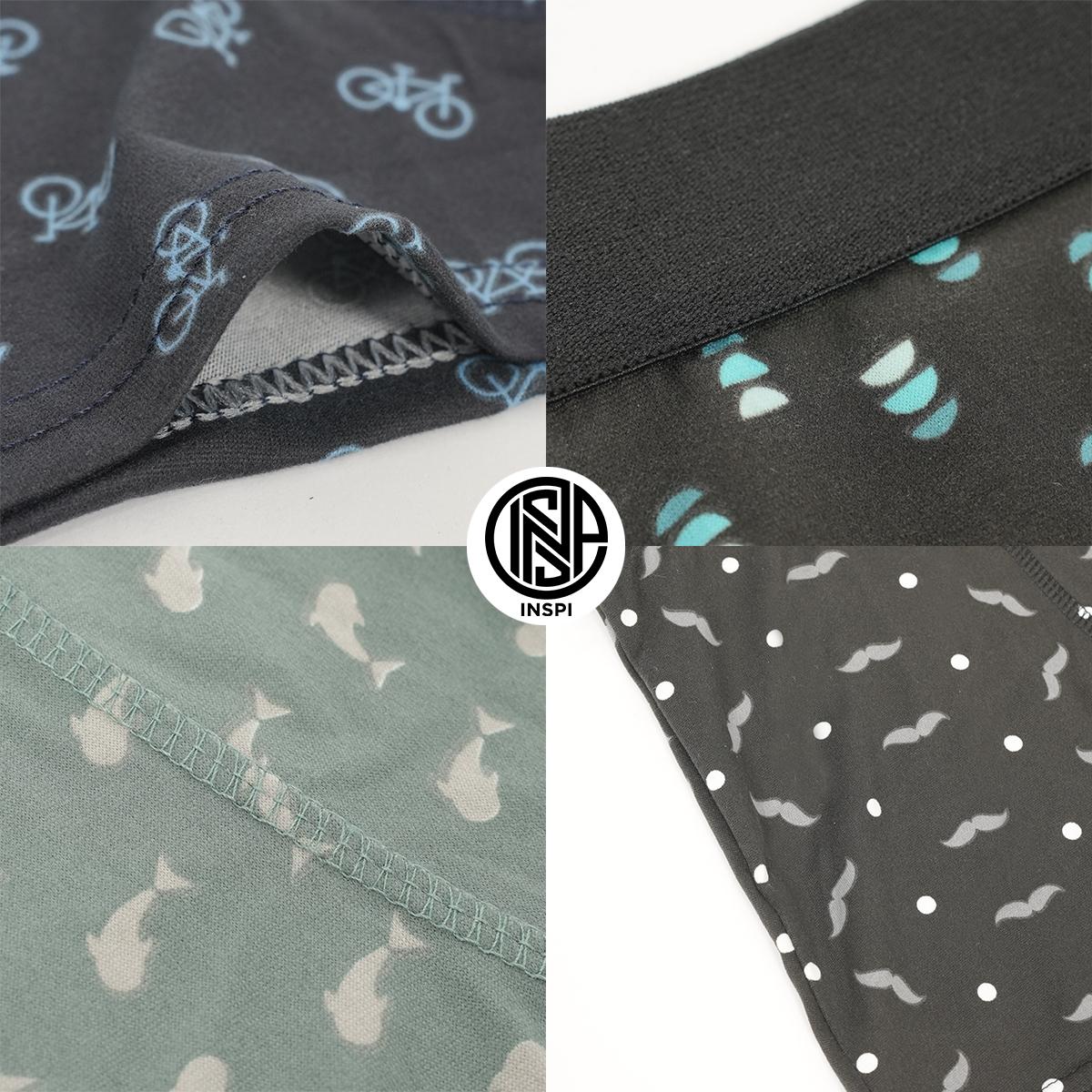 INSPI 3pcs Set Printed Boxer Brief