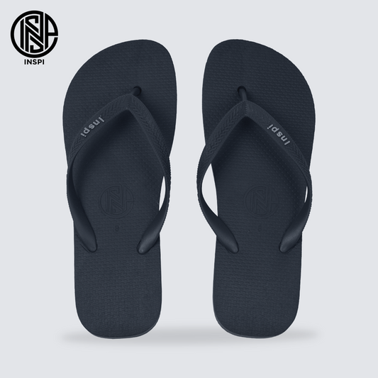 INSPI Slippers Navy Blue For Women and Men Basic Flip Flops Indoor Footwear Tsinelas Slides Outdoor Slipper