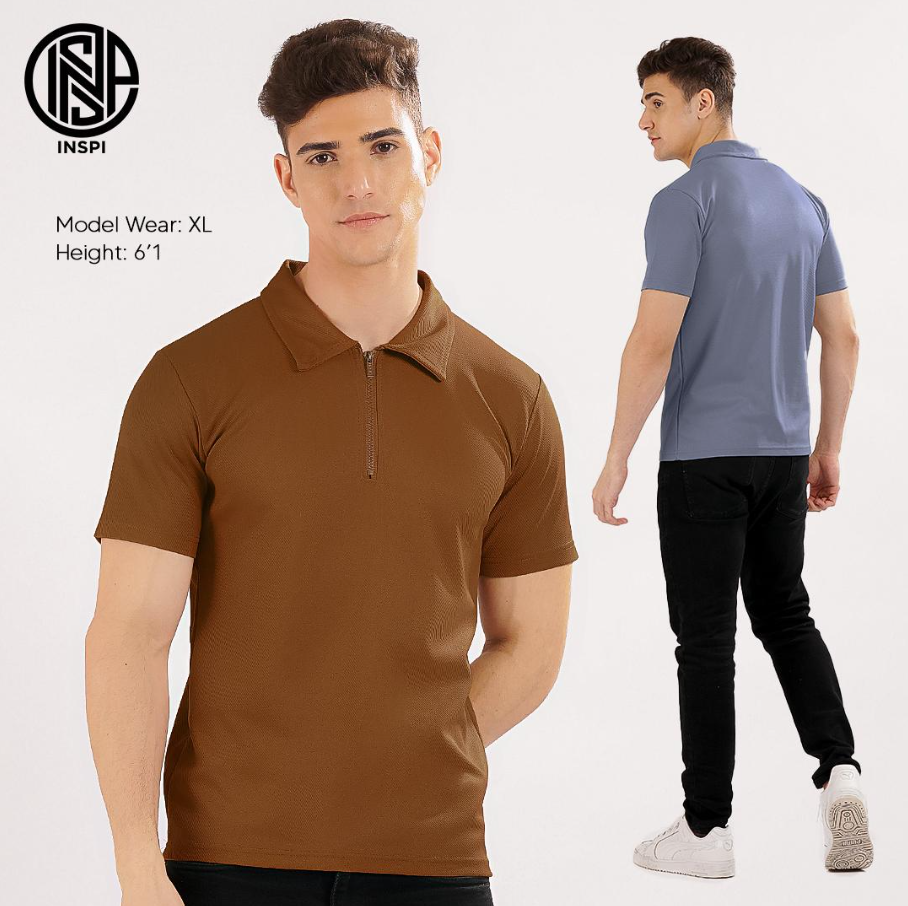 INSPI Zip Up Polo Shirt
