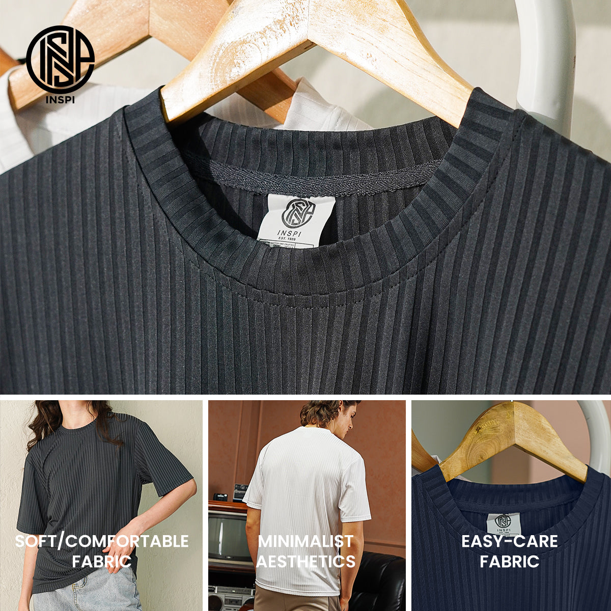 INSPI Relaxed Ribbed Tshirt