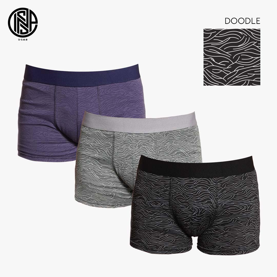 INSPI 3pcs Set Printed Boxer Brief
