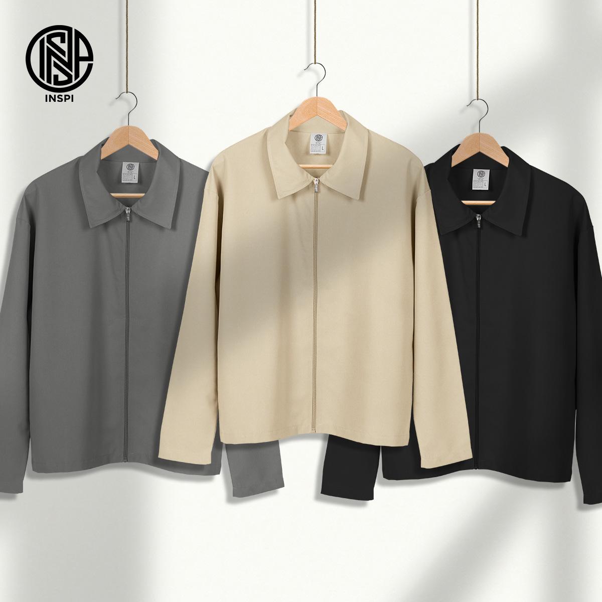 INSPI Long Sleeve Full Zipper Polo