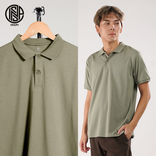 INSPI Basics Drifit Polo Shirt Light Olive