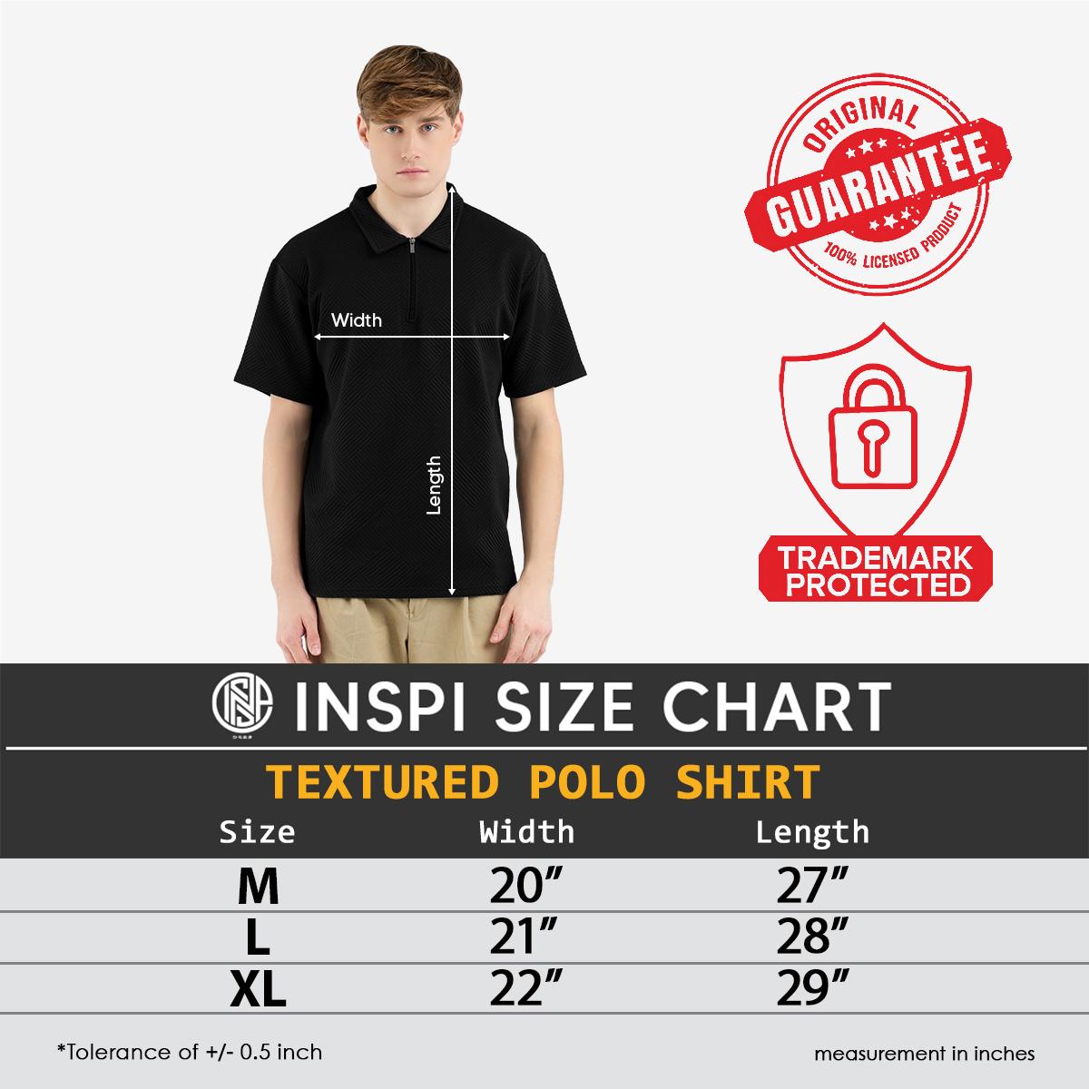 INSPI Premium Textured Polo with Half Zipper
