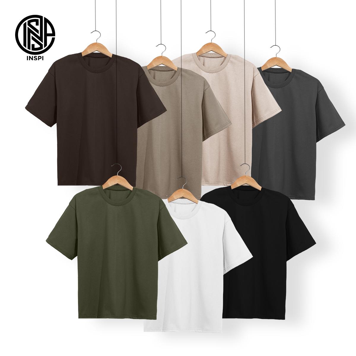 INSPI Plain Boxy Cropped Oversized Tshirt