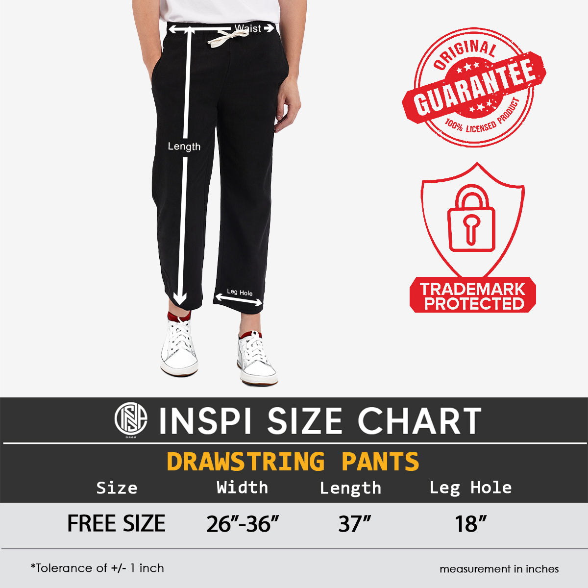 INSPI Drawstring Pants Black