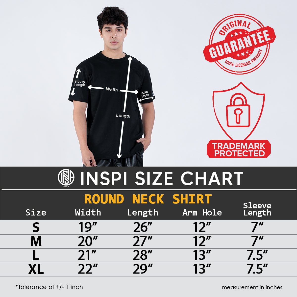 INSPI Signature Collection Round Neck Printed Tshirt For Men Minimalist Graphic Outfits For Women Graphic Black Tops