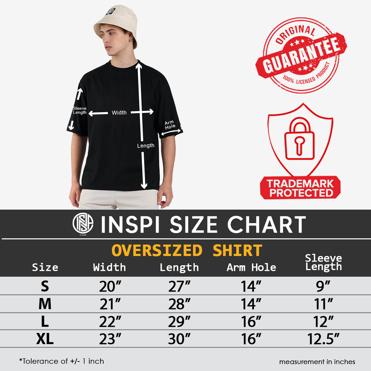 INSPI Originals Creators Oversized Tshirt For Men and Women Collection Plus Size Printed Shirt Loose Fit Round Neck Tees