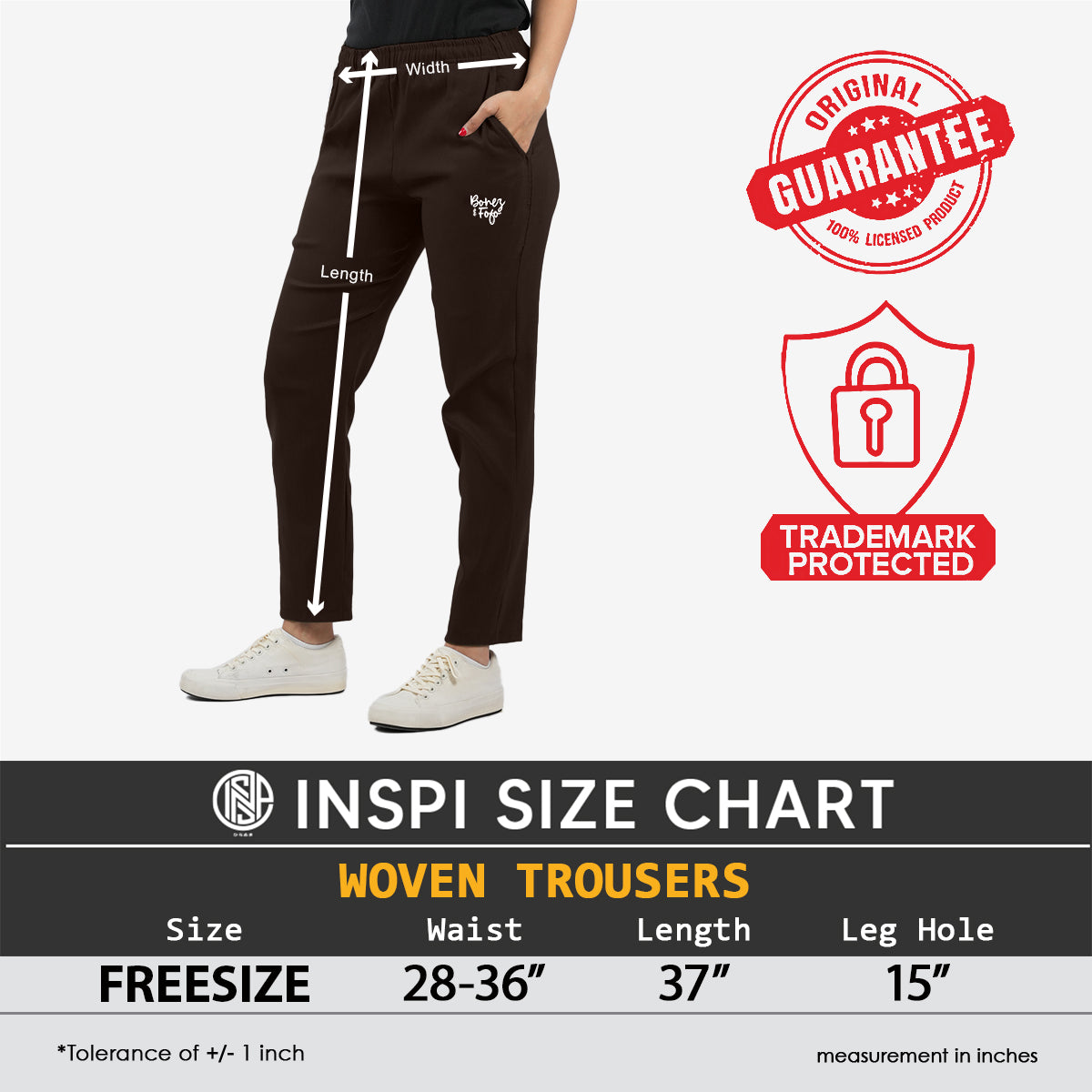 INSPI x Bonez & Fofo Trouser Pants for Men and Women with Side Pockets and Drawstring Collection High Waist Pant Pantalon