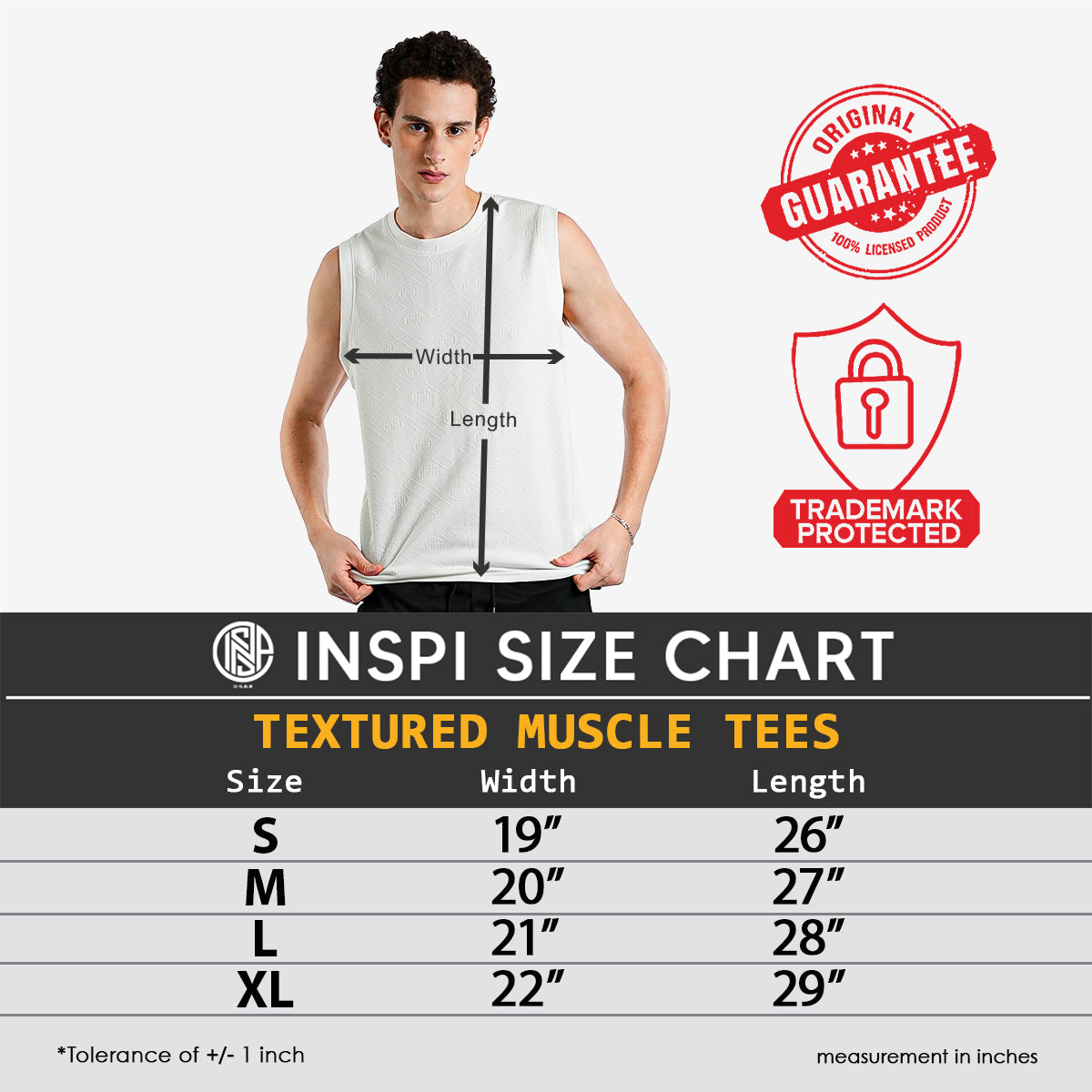 Inspi Faq INSPI Textured Muscle Tee Originals White