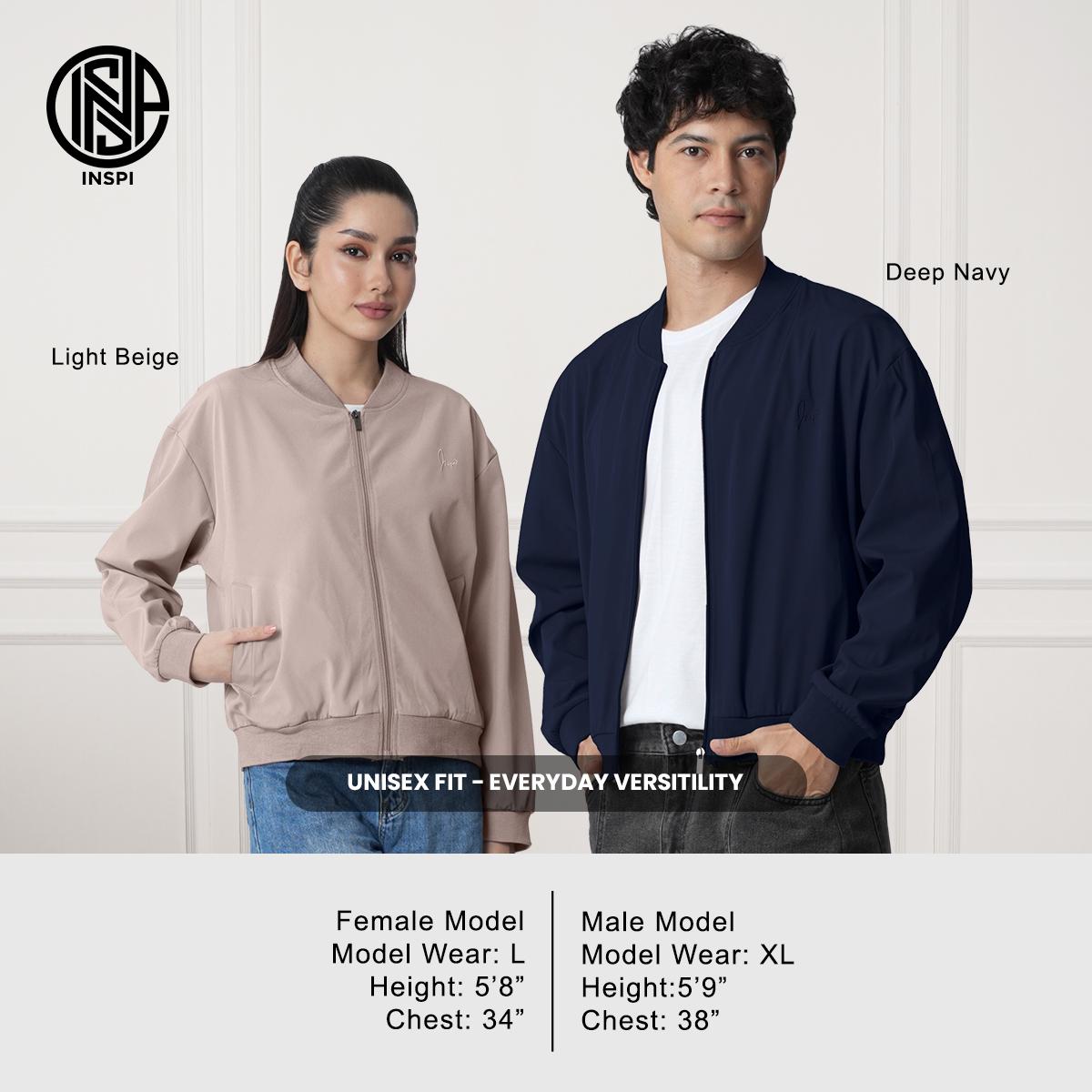 INSPI Korean-Style Cropped Bomber Jacket