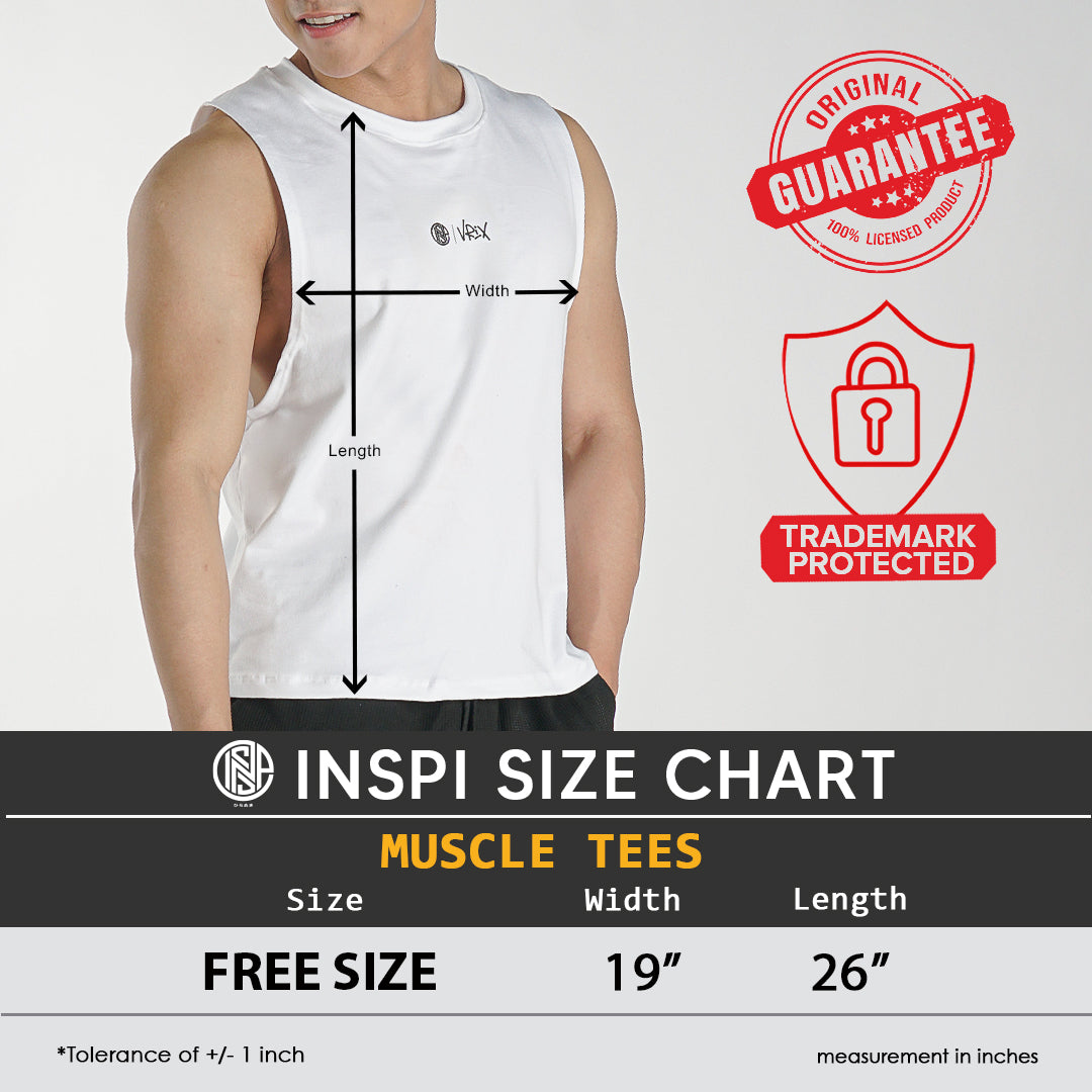 INSPI x Vrix Muscle Tee Sando for Men Tank Tops Korean Style Workout Clothes Exercise Gym Outfit