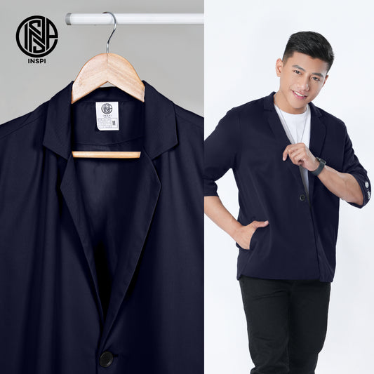 INSPI x Vrix Coat Blazer Navy Blue