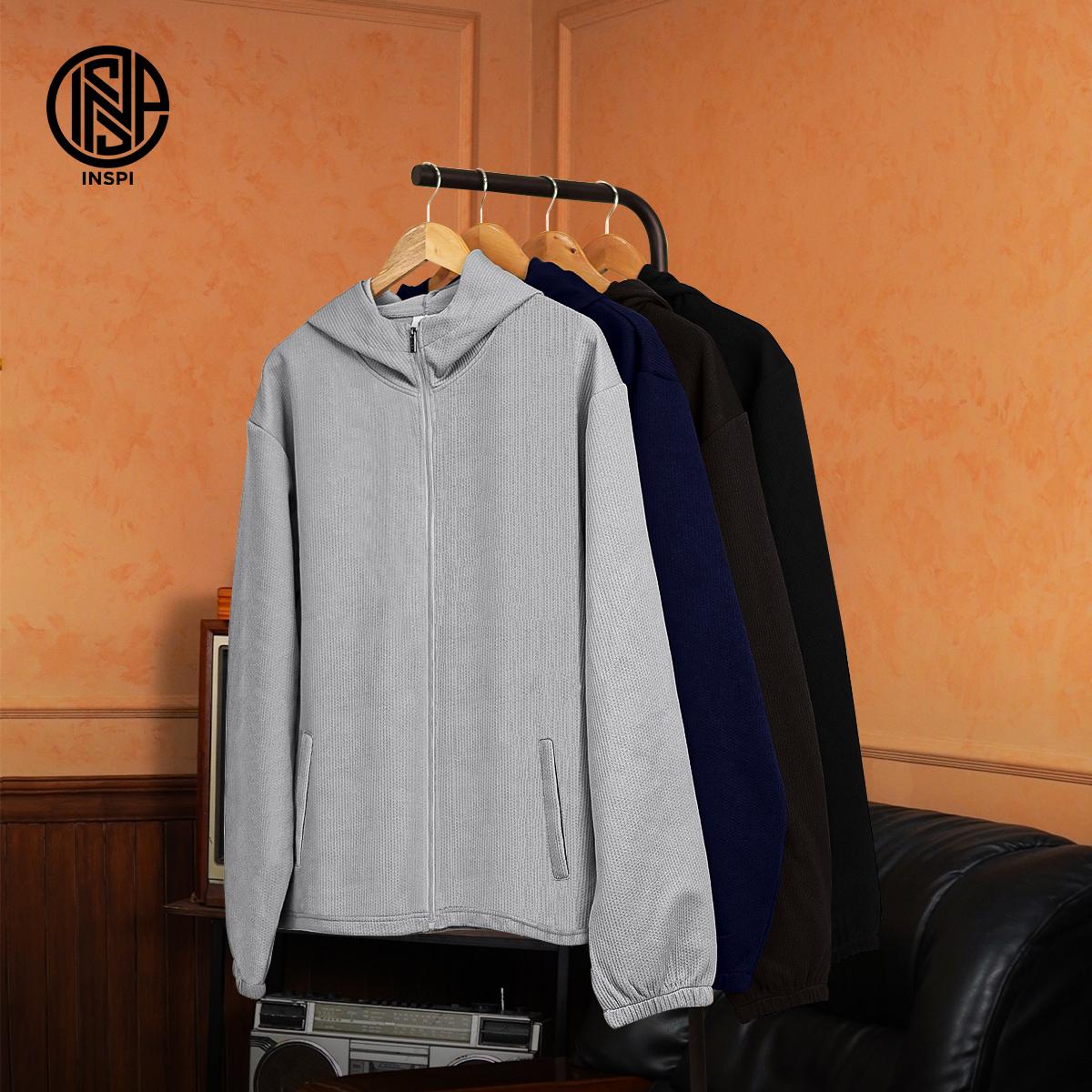 INSPI Textured Hoodie Jacket