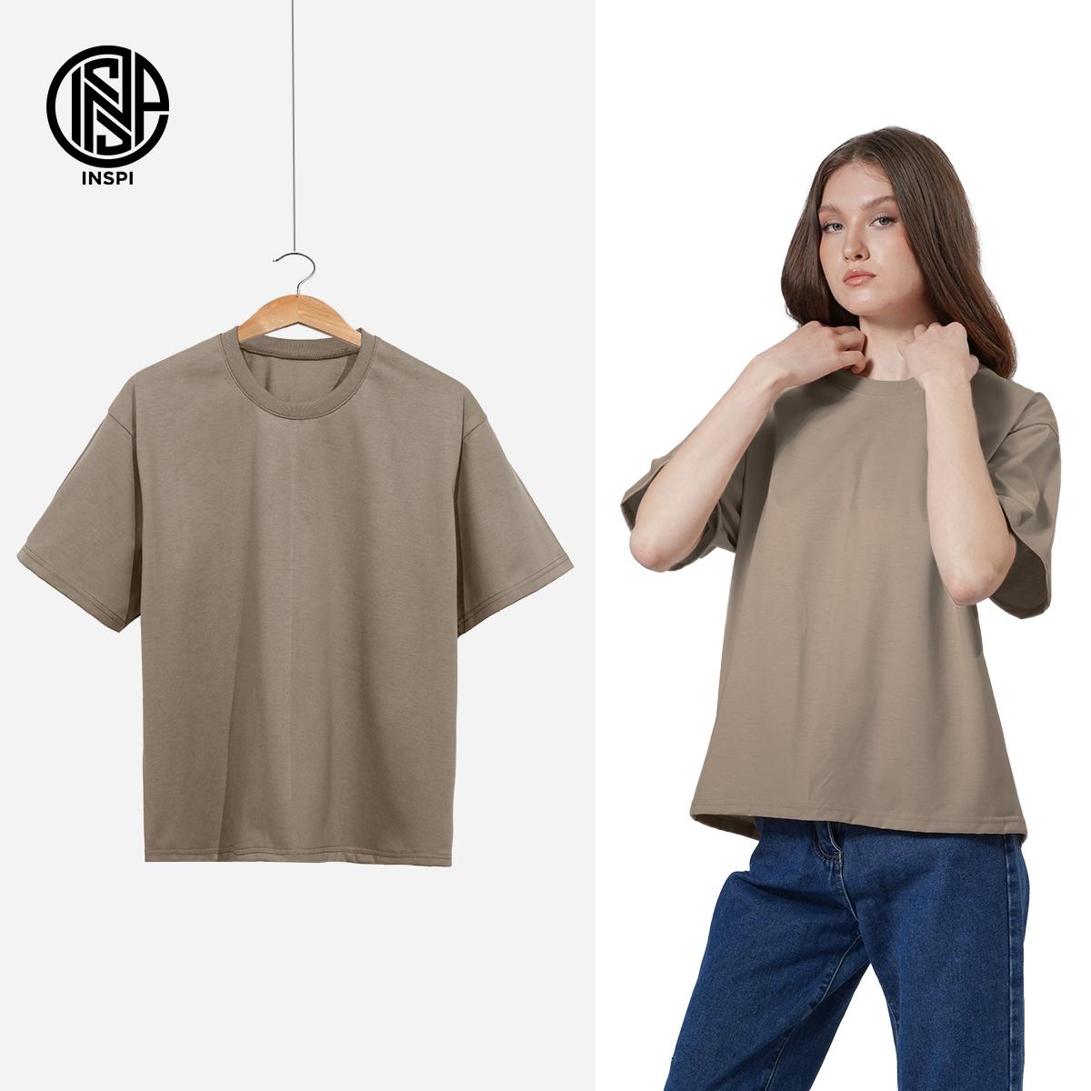 INSPI Plain Boxy Cropped Oversized Tshirt