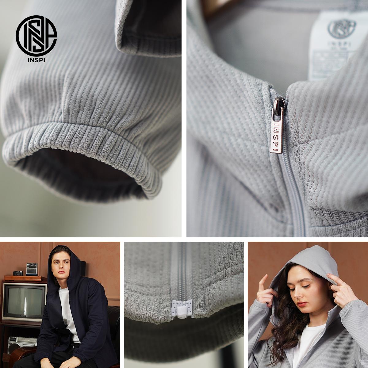 INSPI Textured Hoodie Jacket