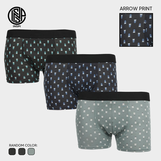 INSPI 3pcs Set Printed Boxer Brief