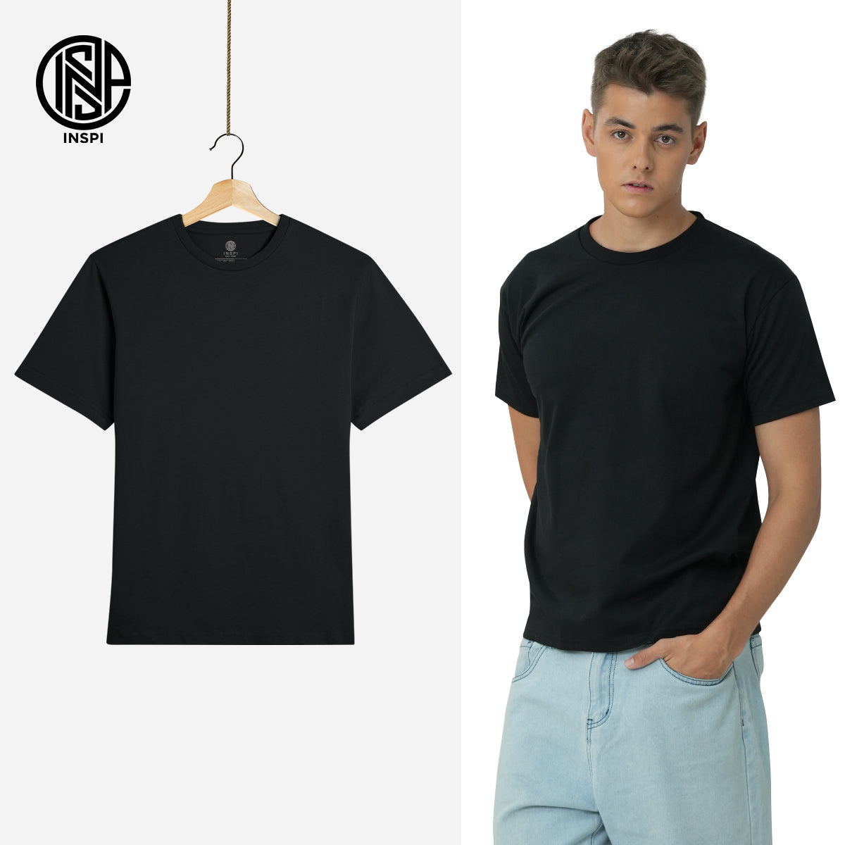INSPI Basics Cotton Round Neck Shirt