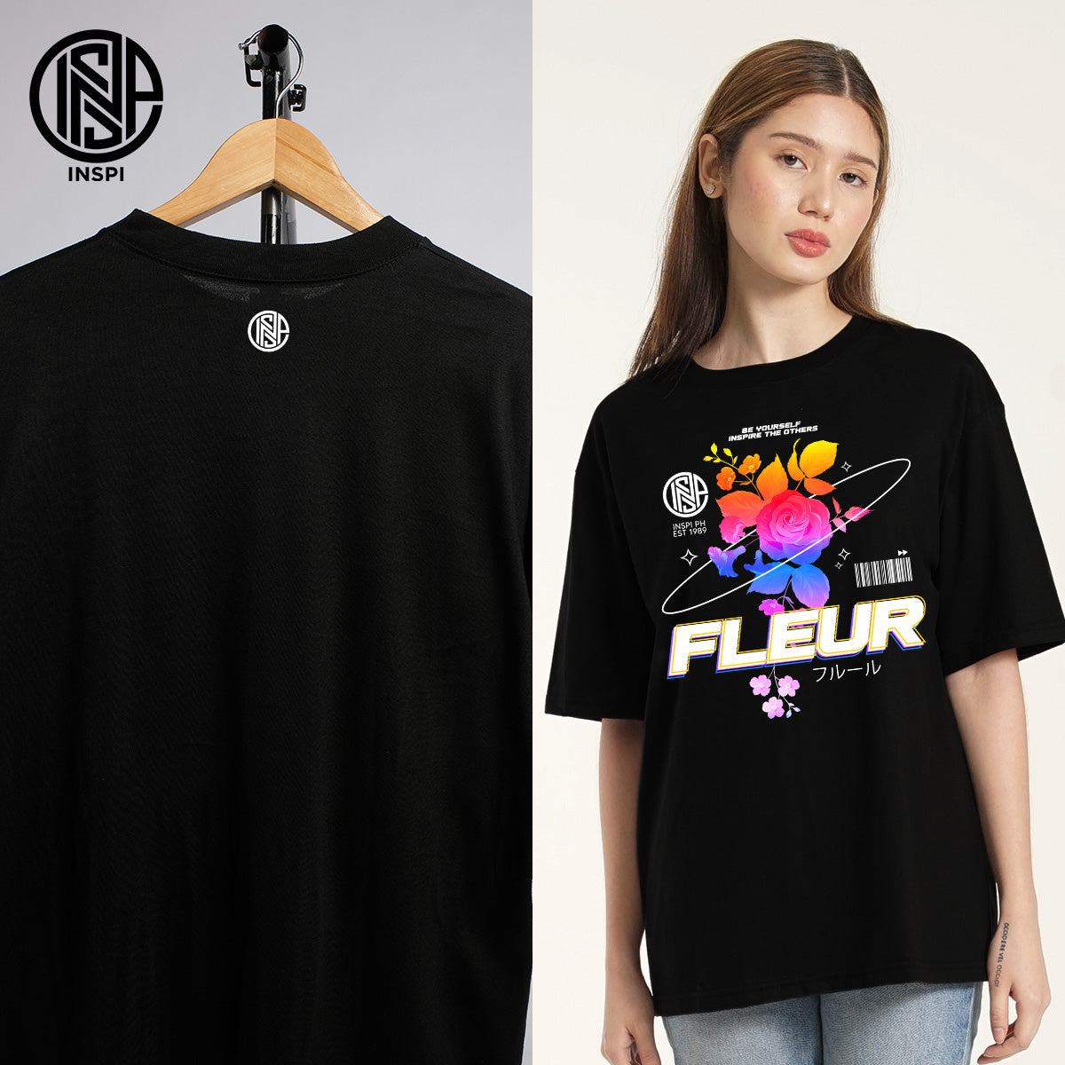 INSPI Floral Street Oversized Fleur Tshirt