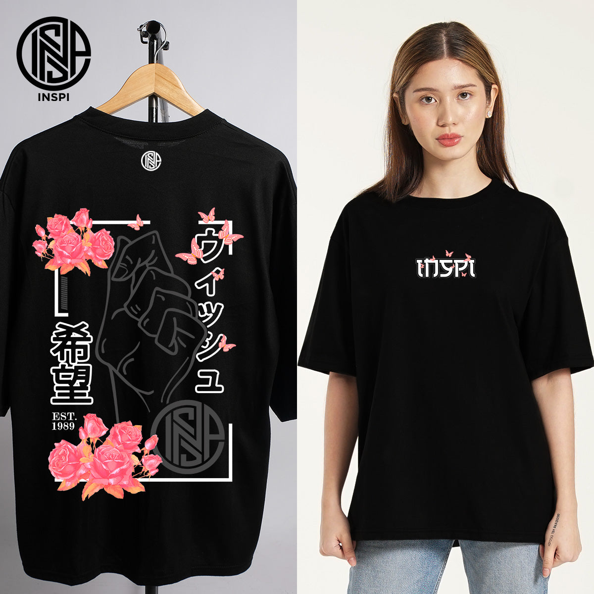 INSPI Floral Street Oversized Spring Tshirt