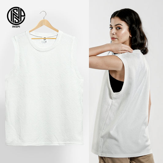 INSPI Textured Muscle Tee Originals White