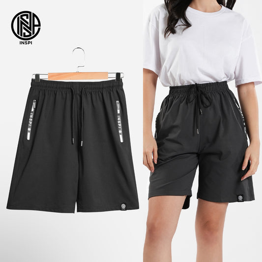 INSPI Modern Fit Elastic Shorts Gray