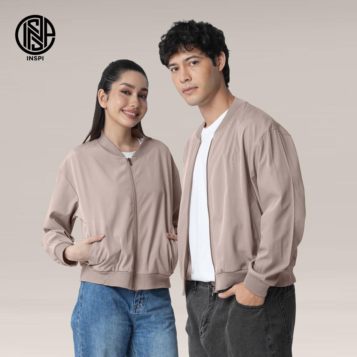 INSPI Korean-Style Cropped Bomber Jacket
