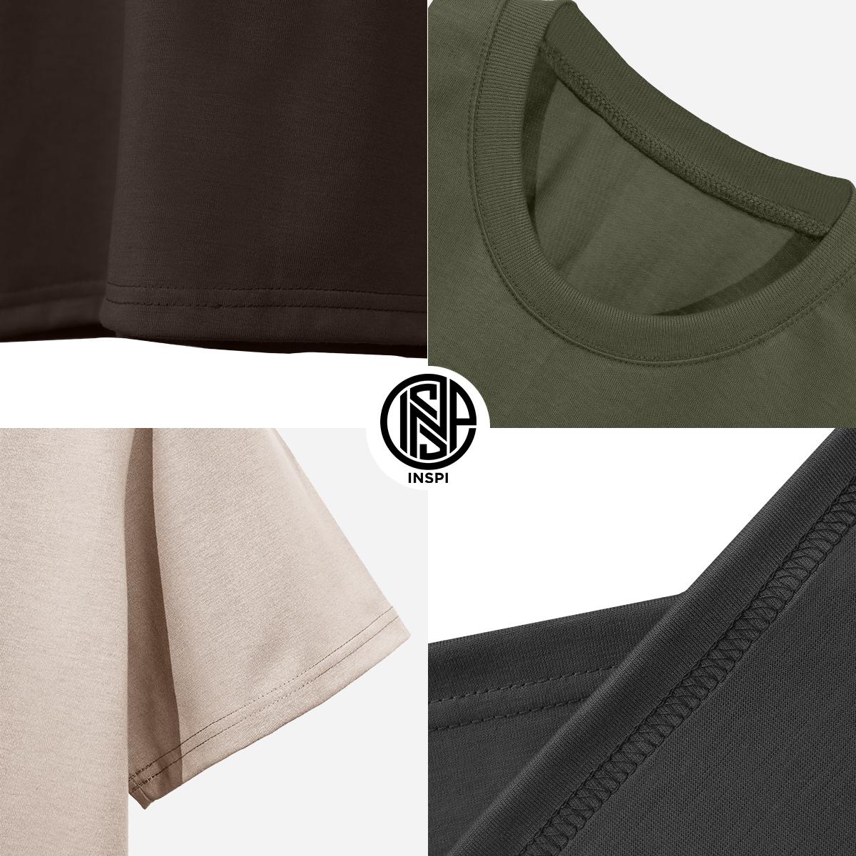 INSPI Plain Boxy Cropped Oversized Tshirt