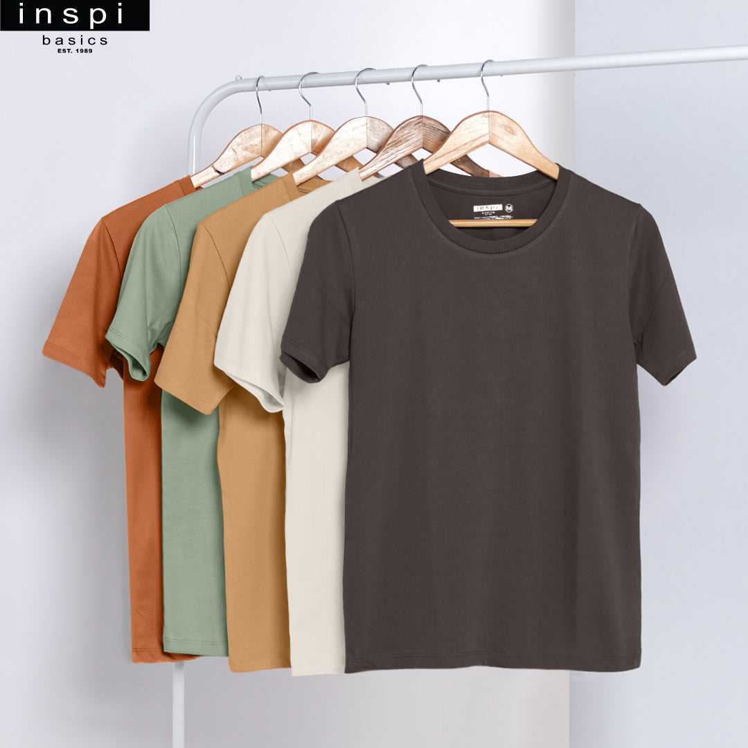 INSPI Basics Premium Caramel Plain Shirt Retro Fresh for Men