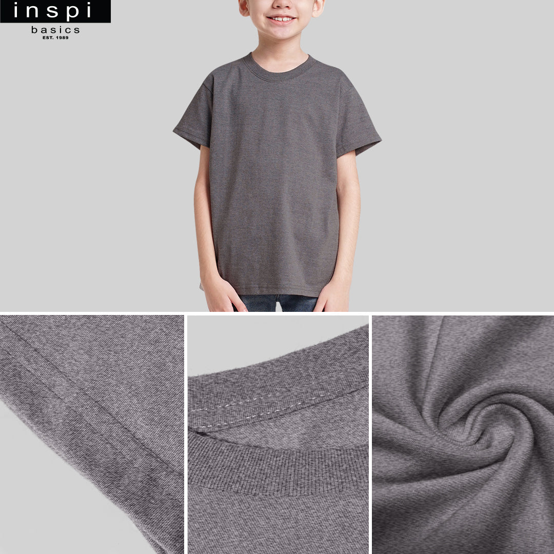INSPI Basics Premium Cotton Round Neck Shirt Light Blue Tshirt for Boys