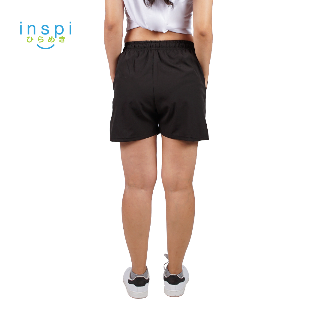INSPI Training Shorts for Women in Black Korean Pambahay Casual Comfy Tiktok Short Ladies Taslan