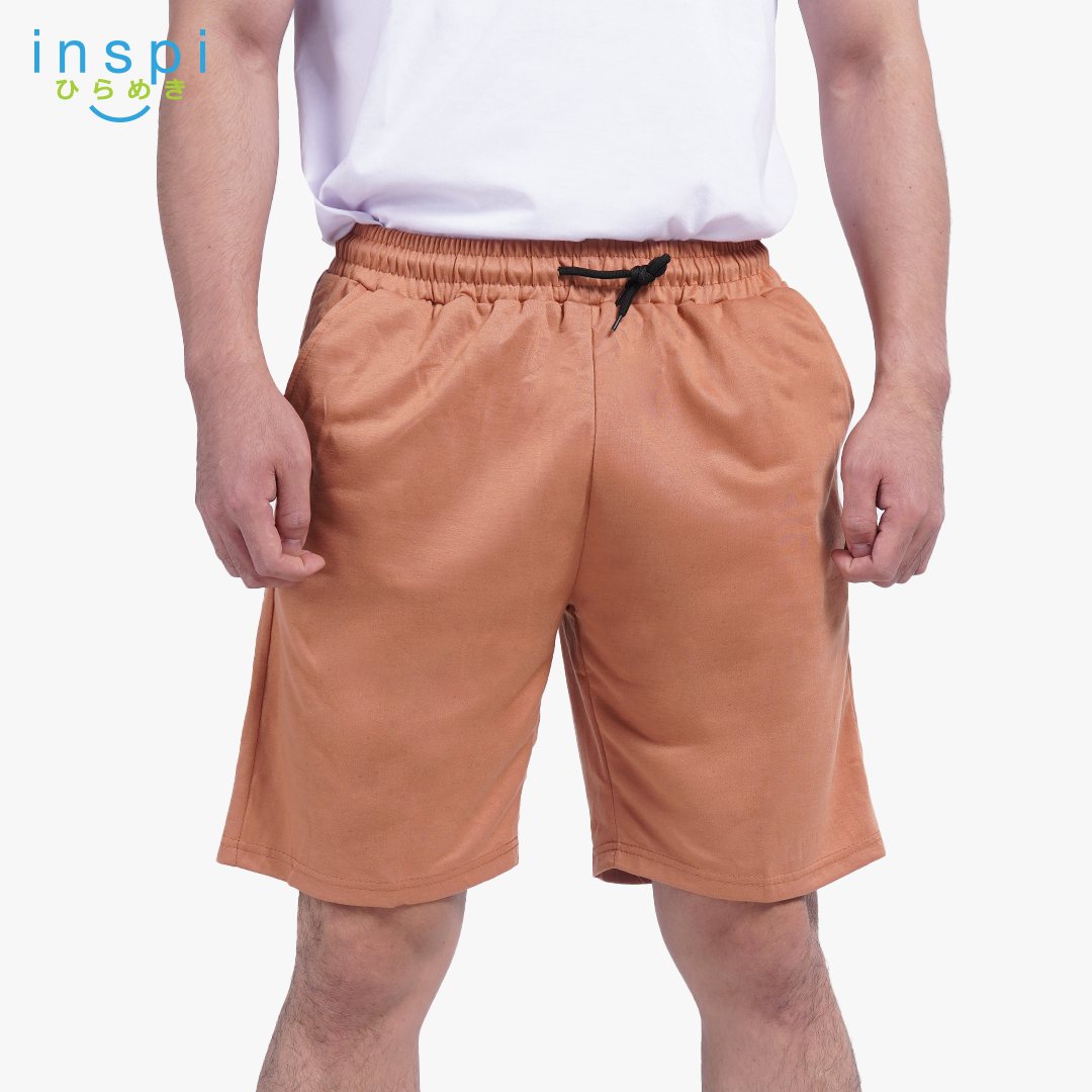 INSPI Walking Shorts for Men Summer in Clay Cotton Korean Short for Women Plus Size Beach Outfit