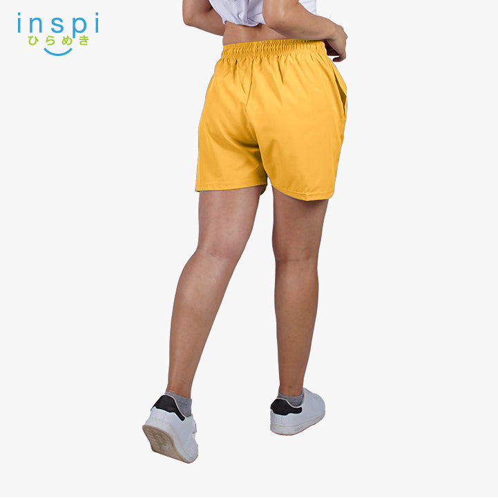 INSPI Training Shorts for Women in Mustard Korean Pambahay Casual Comfy Tiktok Short Ladies Taslan