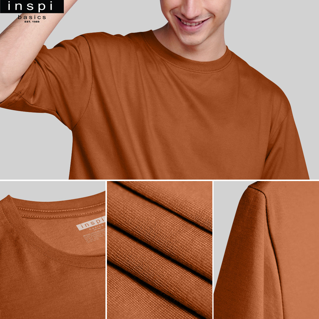 INSPI Basics Premium Caramel Oversized Shirt Retro Fresh For Men