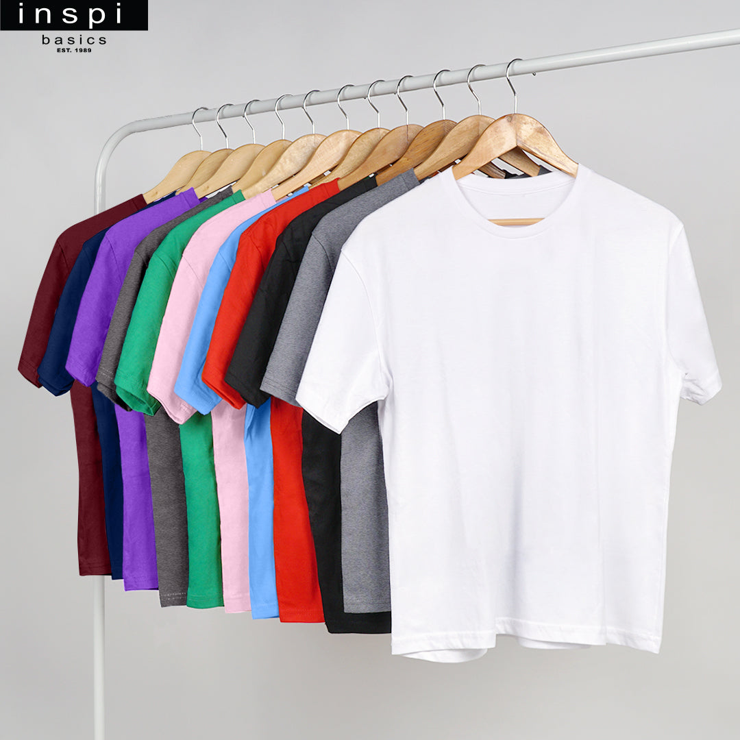 INSPI Basics Premium Cotton Round Neck Shirt Black Tshirt for Boys