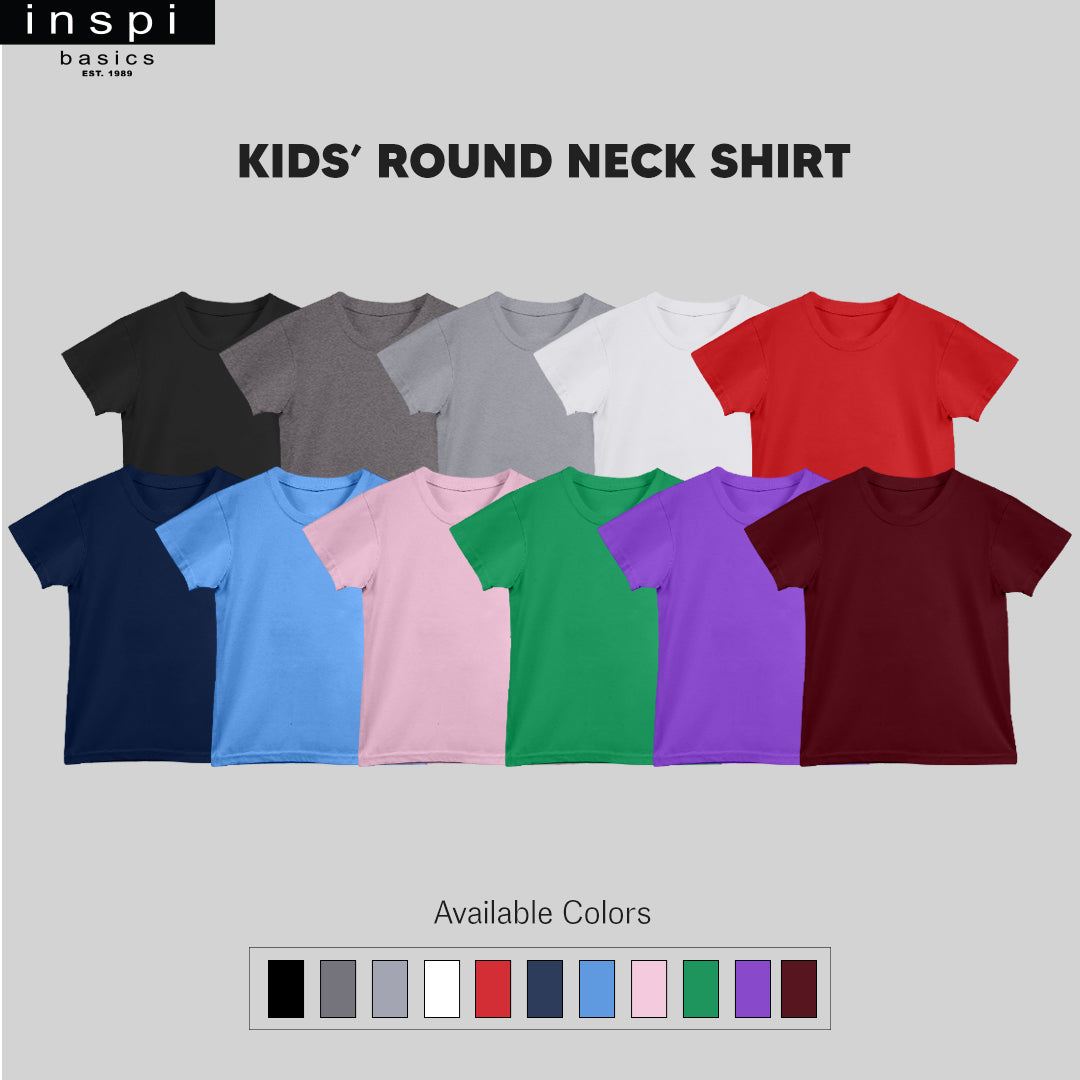 INSPI Basics Premium Cotton Round Neck Shirt Light Blue Tshirt for Girls