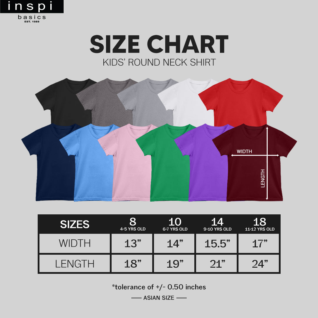 INSPI Basics Premium Cotton Round Neck Shirt Maroon Tshirt for Boys