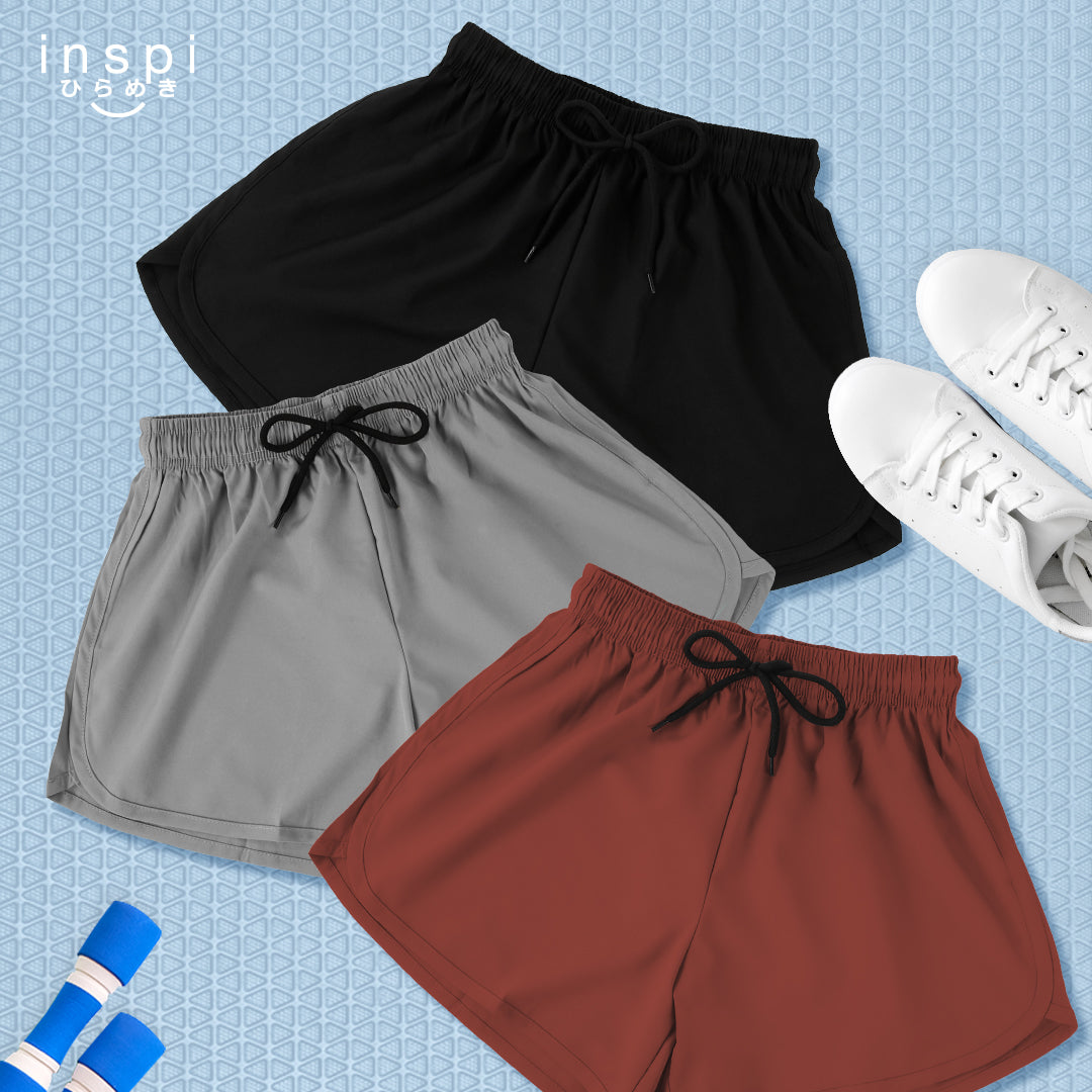 INSPI Running Shorts for Women in Clay