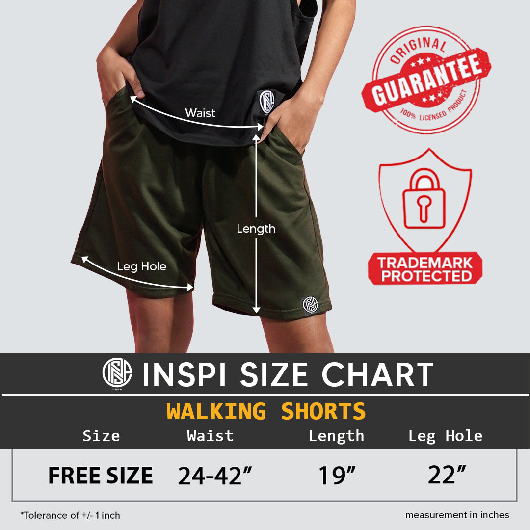 INSPI Originals Khaki Walking Shorts for Men