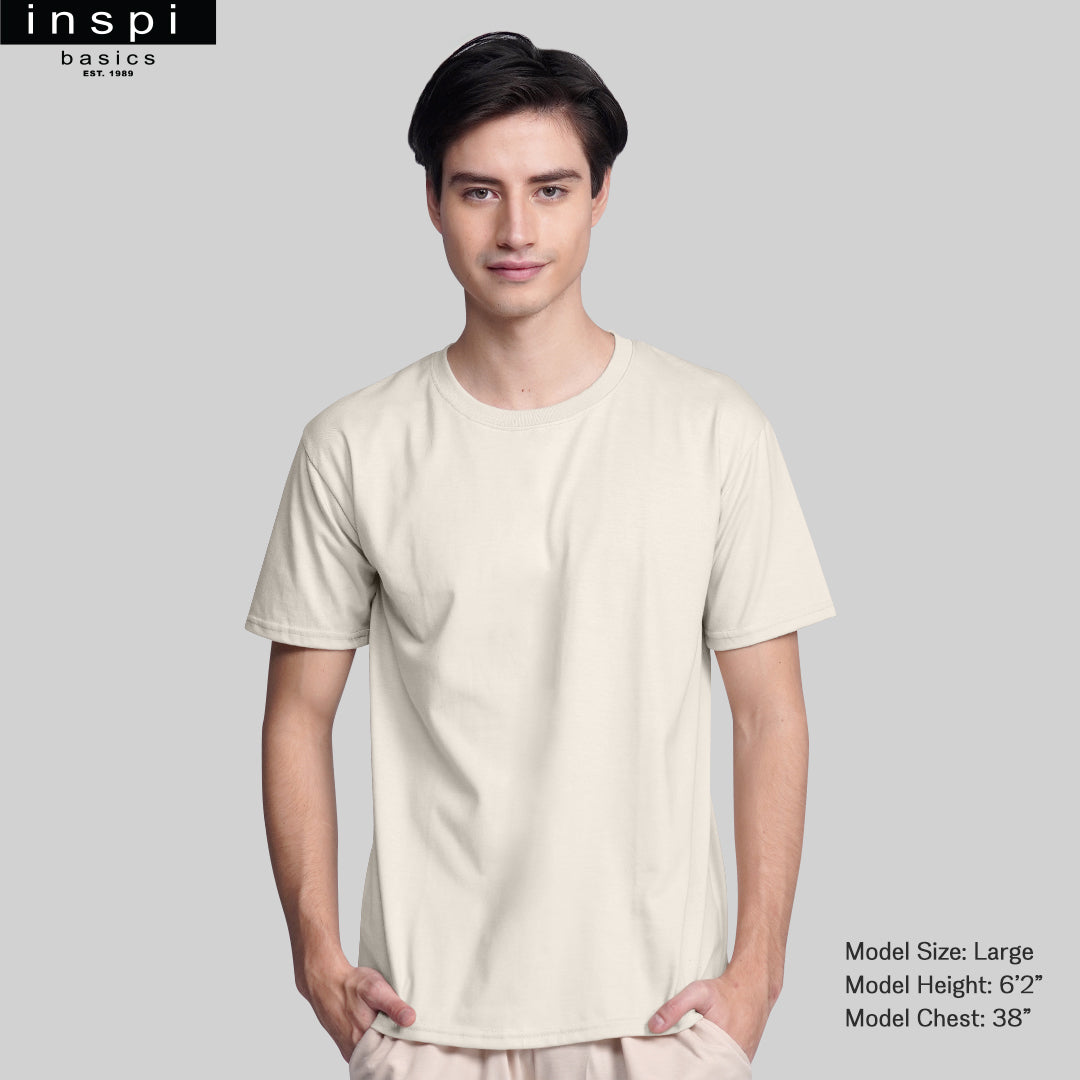 INSPI Basics Premium Ivory White Plain Shirt Retro Fresh for Men