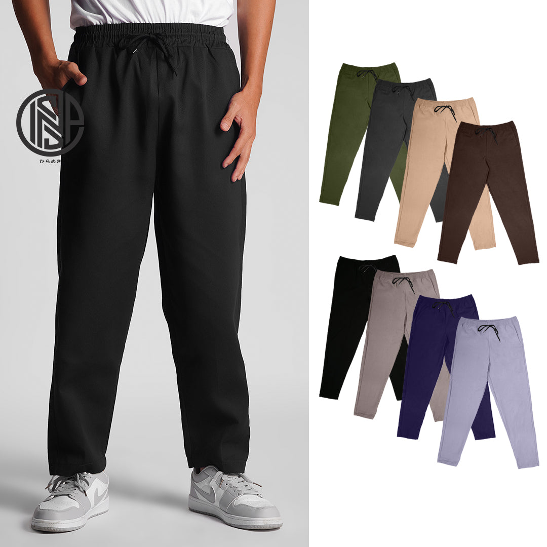 INSPI Oversized Trouser Baggy Pants with Drawstring for Men in Army Green
